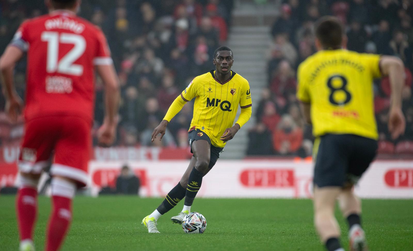 Watford FC Season. 2024-25  15/02/2025
Pic  Alan Cozzi  Archive. 
Middlesbrough v Watford 
Kevin Keben of Watford